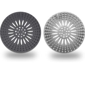 NWT (2) Strain Guardians Durable Silicone Sink Drain Strainers, Clog Free